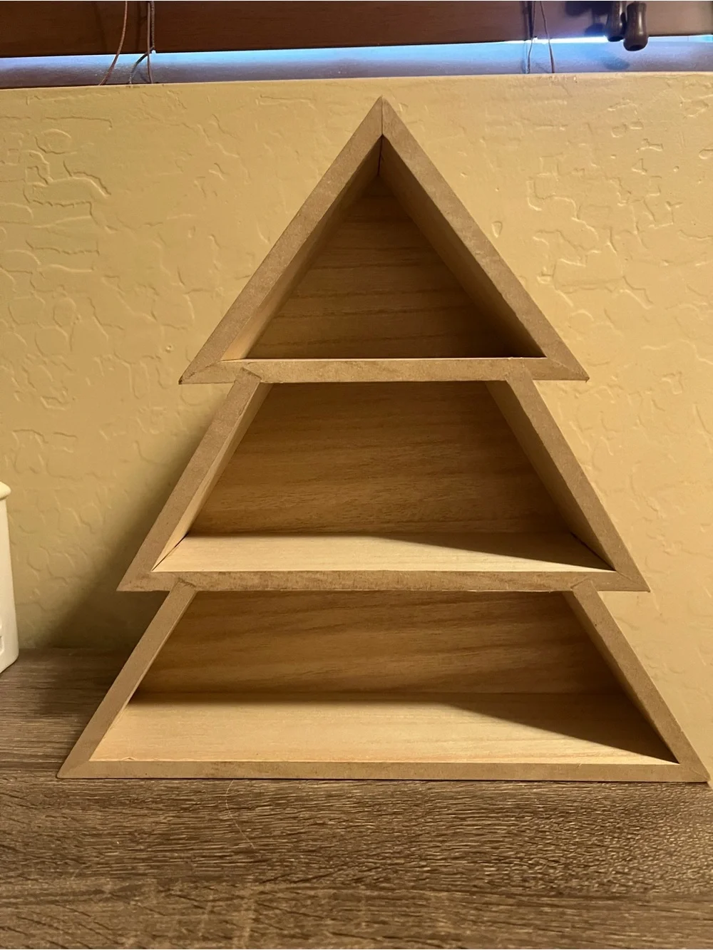 Target Bullseye Christmas Tree Holiday Wood Display Wall Shelf NWT